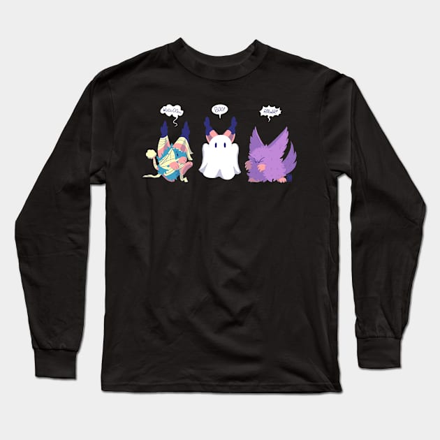 Costumed Dustbunnies Long Sleeve T-Shirt by DustbunnyStudios